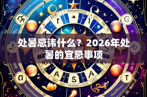 处暑忌讳什么？2026年处暑的宜忌事项