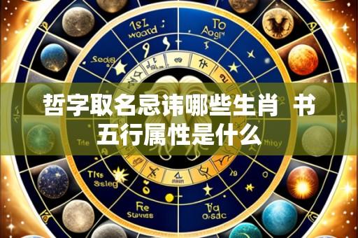 哲字取名忌讳哪些生肖  书五行属性是什么