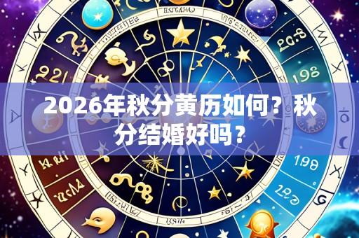 2026年秋分黄历如何?秋分结婚好吗?