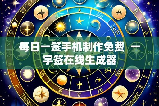 每日一签手机制作免费  一字签在线生成器