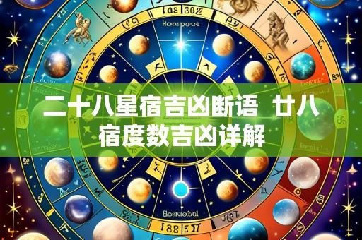 二十八星宿吉凶断语 廿八宿度数吉凶详解