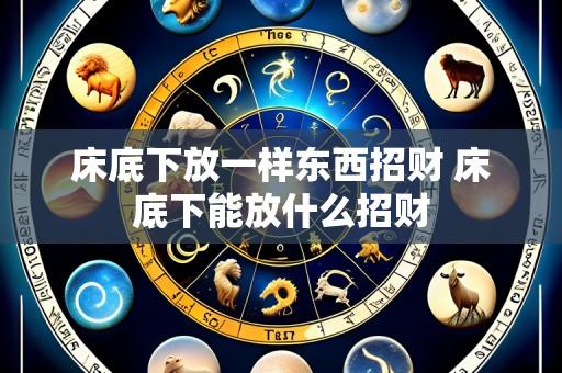 床底下放一样东西招财 床底下能放什么招财