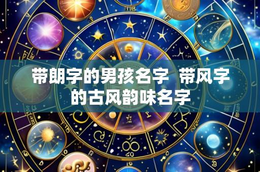 带朗字的男孩名字 带风字的古风韵味名字