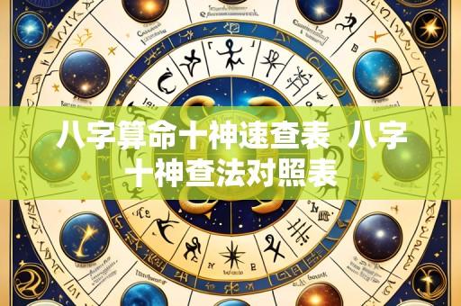 八字算命十神速查表  八字十神查法对照表