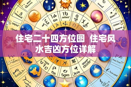 住宅二十四方位图 住宅风水吉凶方位详解
