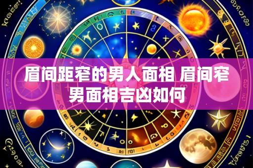 眉间距窄的男人面相 眉间窄男面相吉凶如何