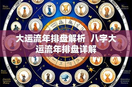 大运流年排盘解析 八字大运流年排盘详解