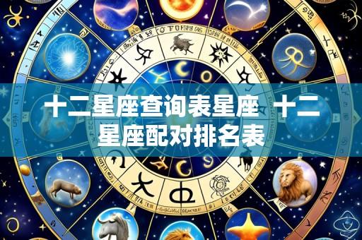 十二星座查询表星座  十二星座配对排名表