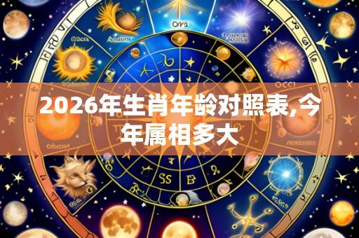 2026年生肖年龄对照表,今年属相多大
