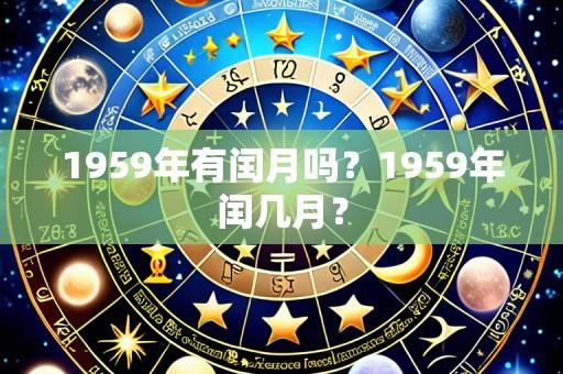 1959年有闰月吗?1959年闰几月?