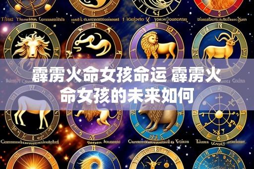 霹雳火命女孩命运 霹雳火命女孩的未来如何