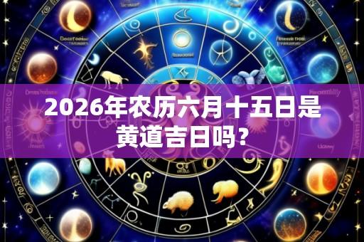 2026年农历六月十五日是黄道吉日吗?