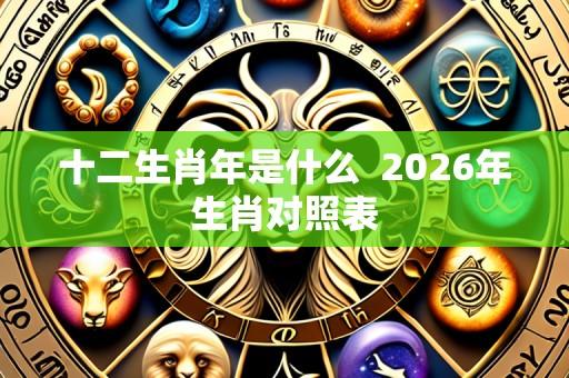 十二生肖年是什么 2026年生肖对照表