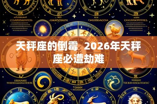 天秤座的倒霉 2026年天秤座必遭劫难
