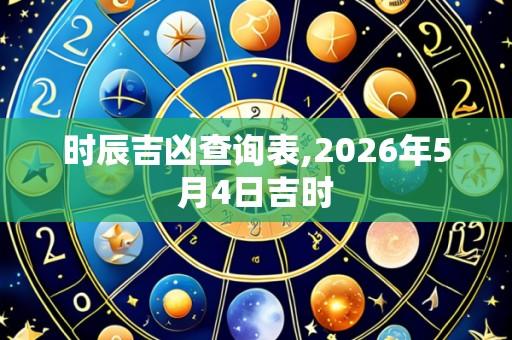 时辰吉凶查询表,2026年5月4日吉时