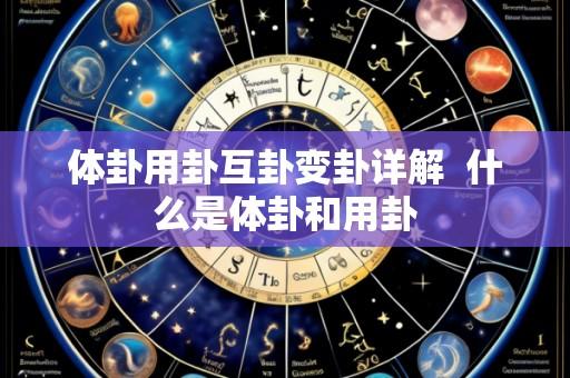 体卦用卦互卦变卦详解 什么是体卦和用卦