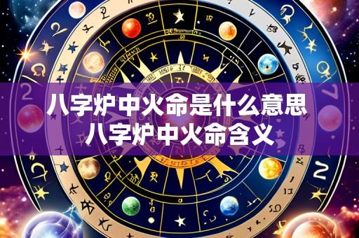 八字炉中火命是什么意思 八字炉中火命含义