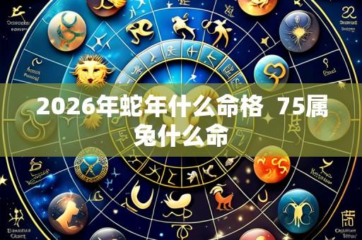 2026年蛇年什么命格  75属兔什么命