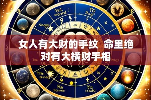 女人有大财的手纹 命里绝对有大横财手相