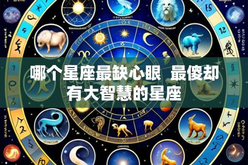 哪个星座最缺心眼 最傻却有大智慧的星座