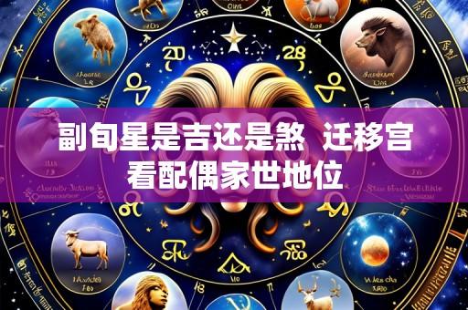 副旬星是吉还是煞 迁移宫看配偶家世地位