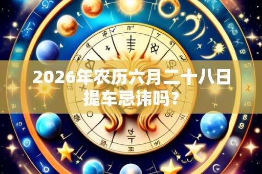 2026年农历六月二十八日提车忌讳吗？