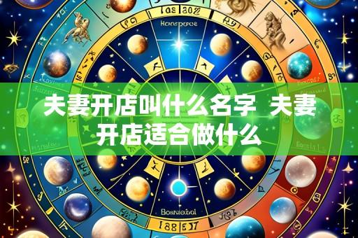 夫妻开店叫什么名字  夫妻开店适合做什么