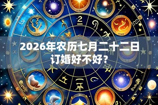 2026年农历七月二十二日订婚好不好?