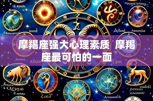 摩羯座强大心理素质  摩羯座最可怕的一面
