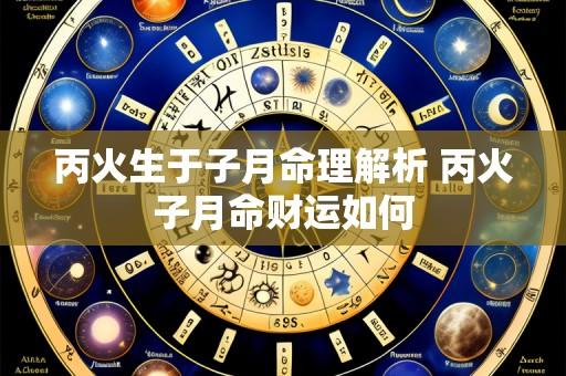 丙火生于子月命理解析 丙火子月命财运如何