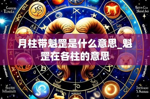 月柱带魁罡是什么意思_魁罡在各柱的意思