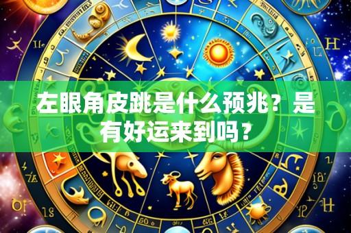 左眼角皮跳是什么预兆？是有好运来到吗？
