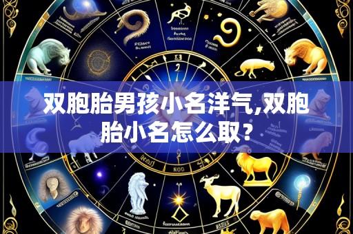 双胞胎男孩小名洋气,双胞胎小名怎么取?