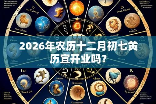 2026年农历十二月初七黄历宜开业吗?