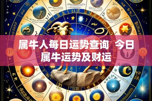 属牛人每日运势查询 今日属牛运势及财运