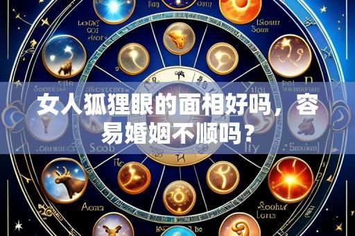 女人狐狸眼的面相好吗,容易婚姻不顺吗?