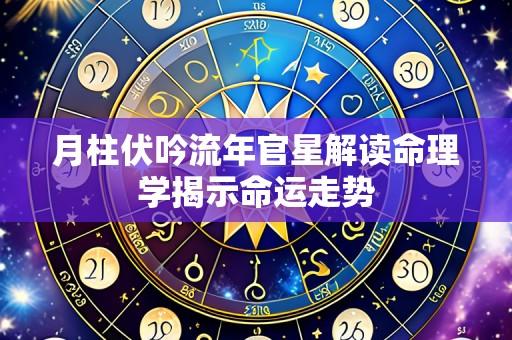 月柱伏吟流年官星解读命理学揭示命运走势