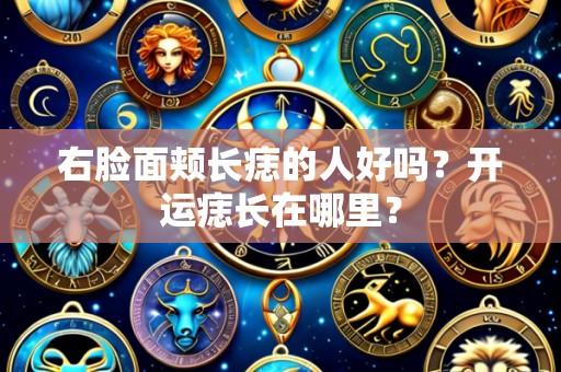 右脸面颊长痣的人好吗？开运痣长在哪里？