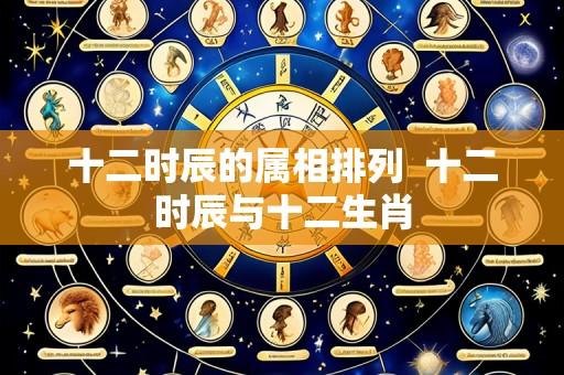 十二时辰的属相排列 十二时辰与十二生肖