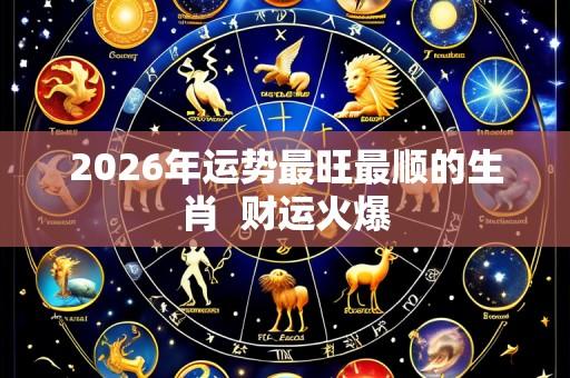 2026年运势最旺最顺的生肖 财运火爆