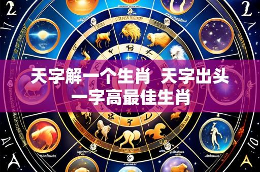 天字解一个生肖 天字出头一字高最佳生肖