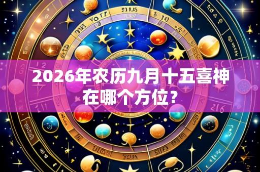2026年农历九月十五喜神在哪个方位?