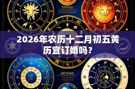 2026年农历十二月初五黄历宜订婚吗?