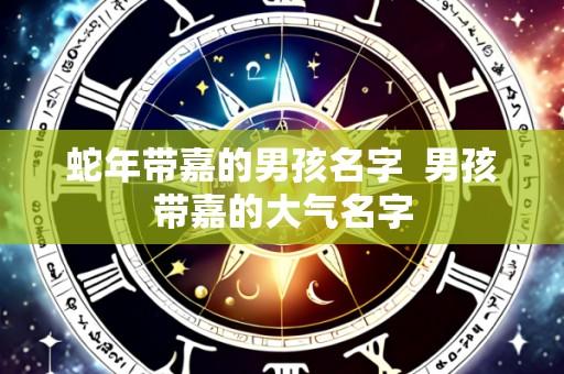 蛇年带嘉的男孩名字 男孩带嘉的大气名字