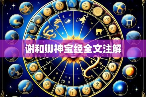 谢和卿神宝经全文注解