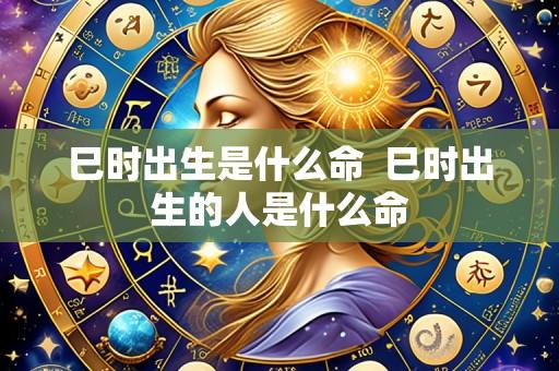 巳时出生是什么命  巳时出生的人是什么命