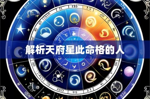 解析天府星此命格的人