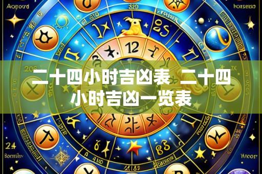 二十四小时吉凶表 二十四小时吉凶一览表
