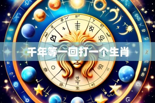 千年等一回打一个生肖