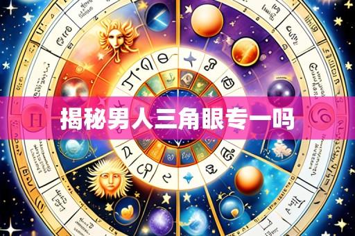 揭秘男人三角眼专一吗